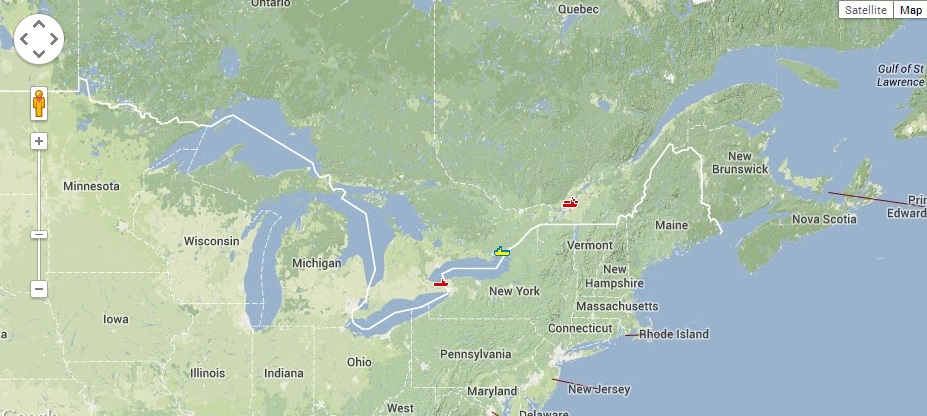 where is the st lawrence river located on a map Interactive Shipping Map And Shipping Schedule Seaway where is the st lawrence river located on a map