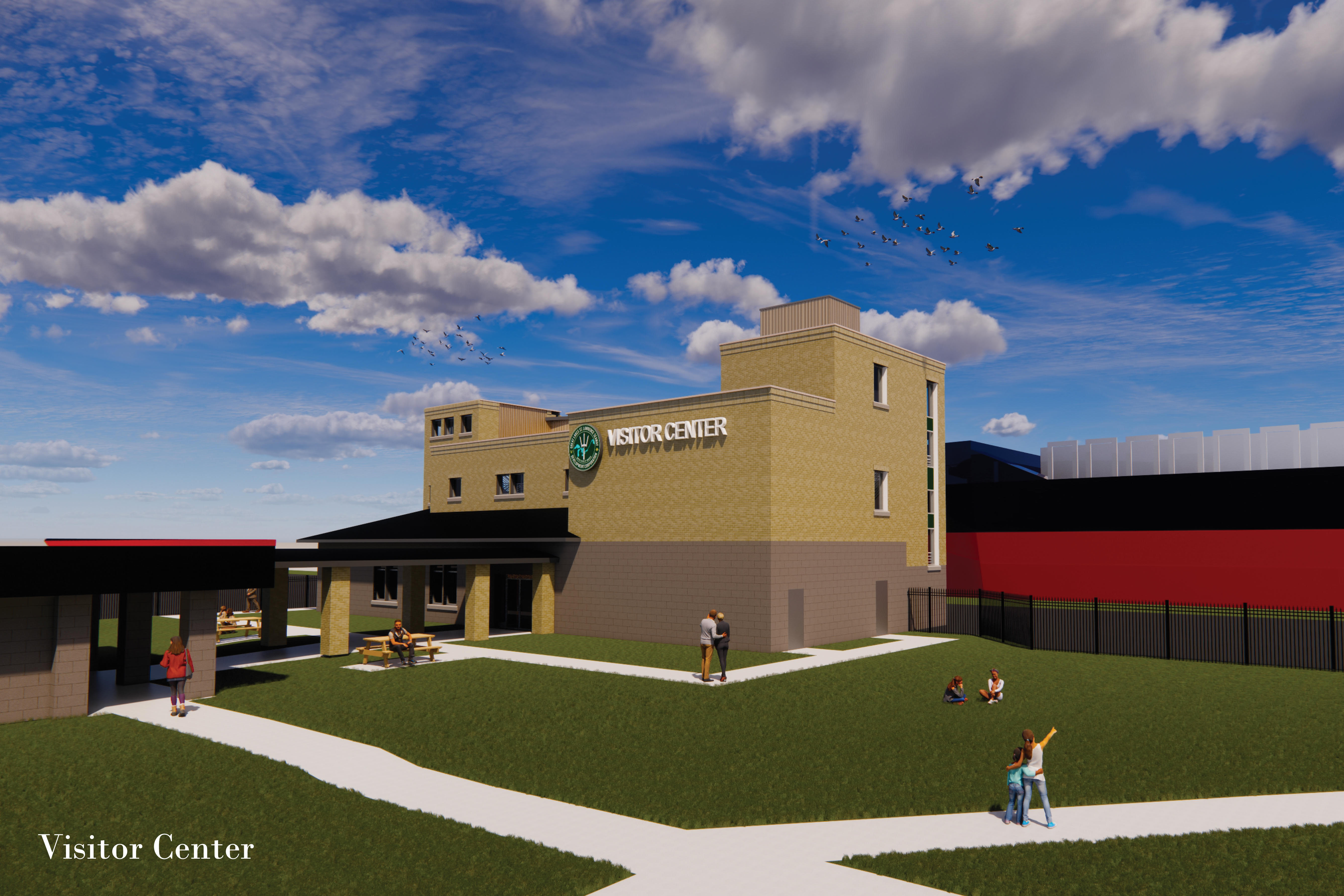 Rendering of New Visitor at Eisenhower Lock